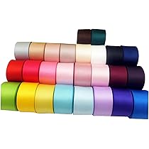 Amazon.co.jp: F Fityle 26枚入りセット 両面サテンリボン カラフル